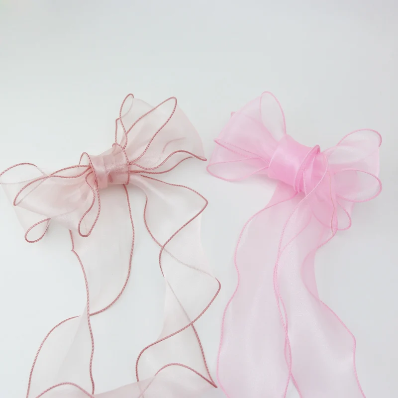 50mm Wave Silk Organza ribbon Bow material for hair ornament gift wrapping decoration lace ribbons ribbon decoration ribbon supplies wrapping ribbon organza ribbon