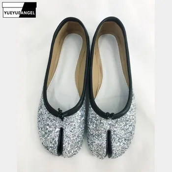 

Fashion Flat Shoes Women Silver Sequins Flats Espadrilles Party Slip-On Shallow Shoes Female Spring Autumn New Ladies Loafers
