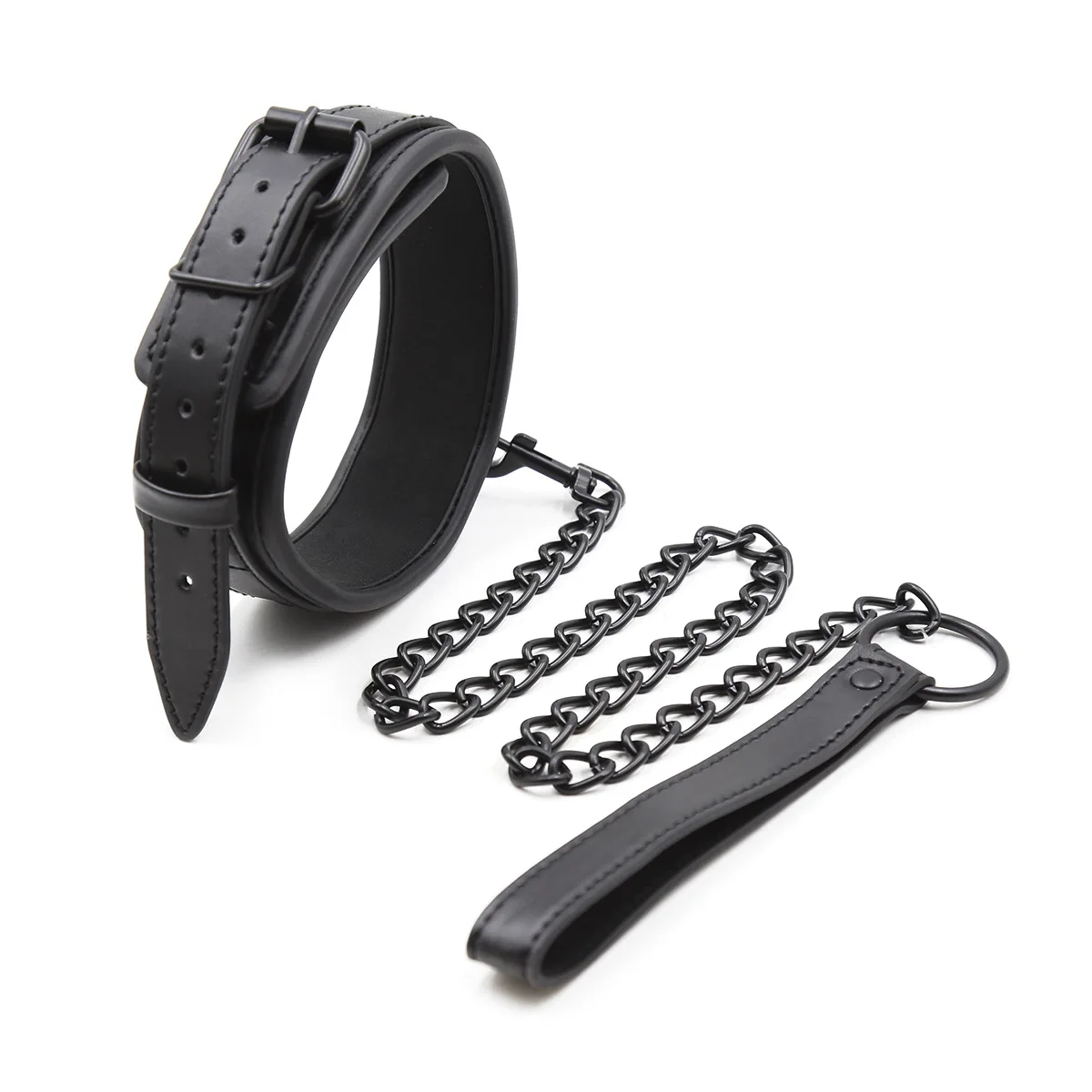 

Couples Toy Adult Products Lock Neck Scarf Hot Selling Bound Flirting Leather Bandana Couples Toy Neck Scarf