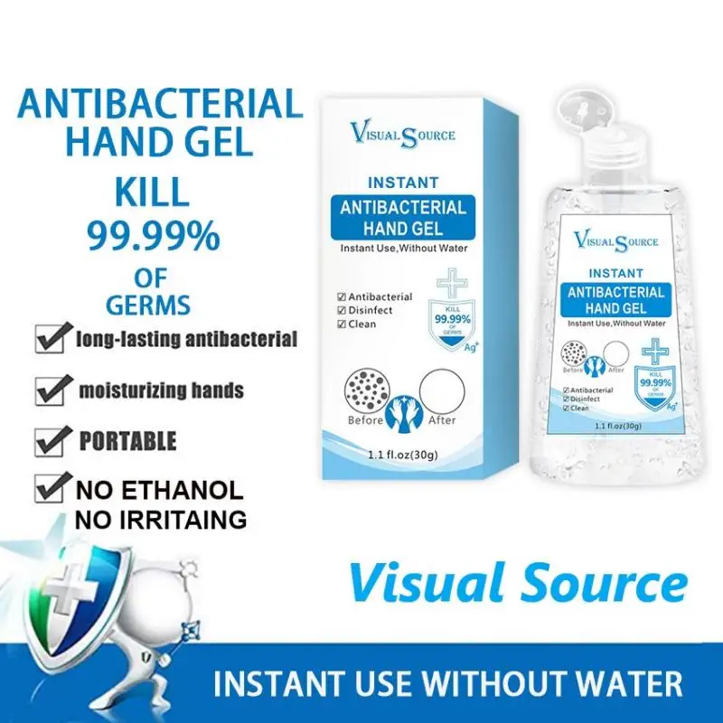 

30g Visual Source Nano Silver Ion Disinfection Gel 99% Sterilization Disinfection Hand Soap Personal Hygiene Cleaning Supplies