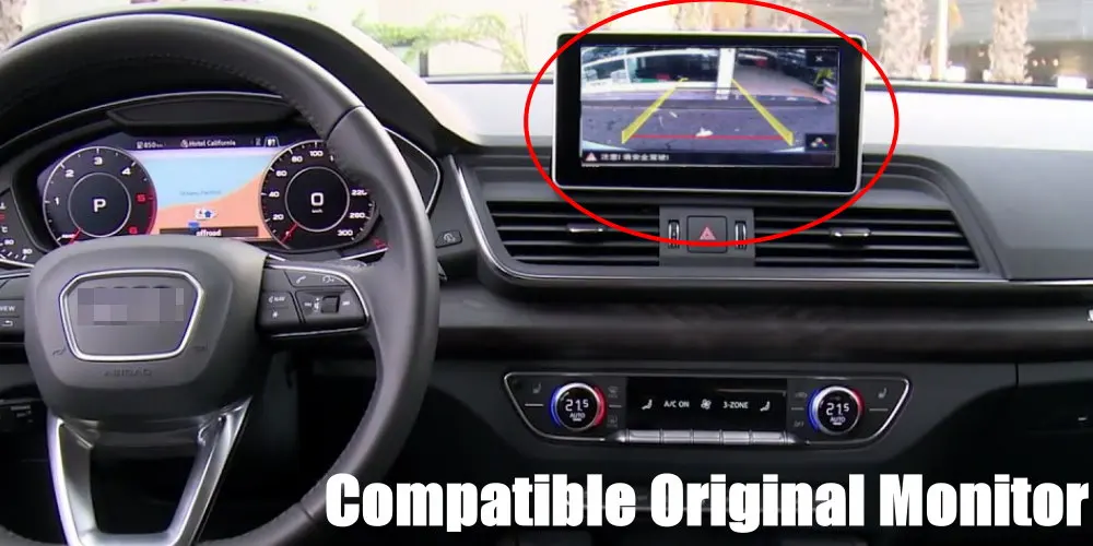 Liislee Parking Rear Camera For Audi Q5 Q5L 2018~2020 Car Original Screen Upgrade Reverse Dynamic Trajectory Image Trunk Handle 7