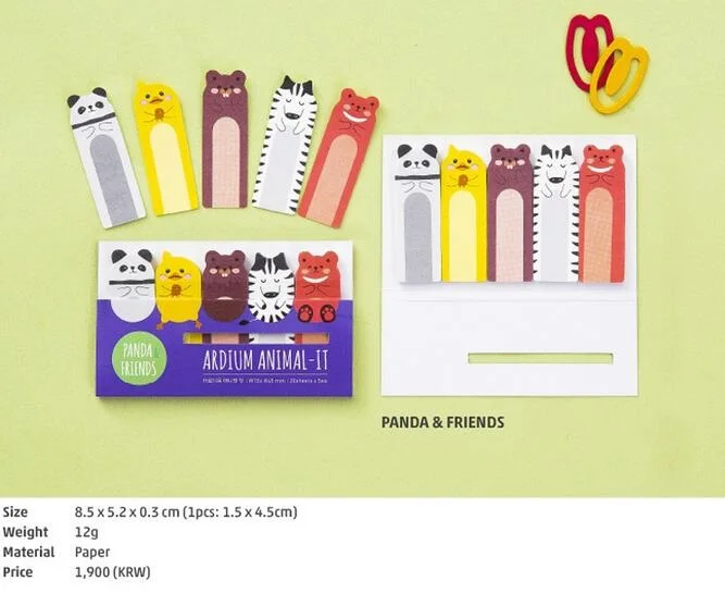 40packs/Lot Various Animal stickers mini index notes Stationery wholesale