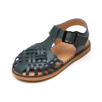 

2020 Summer Girls Sandals Children Hollow Rome Woven Shoes Toddler Kids Soft-Sole Non-slip Beach Casual Sandals