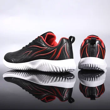 

Damyuan Brand Men Casual Shoes Are Light Comfortable Non-leather Flame Sneakers 47 Large Outdoor Non-slip Black Man Sports Shoes