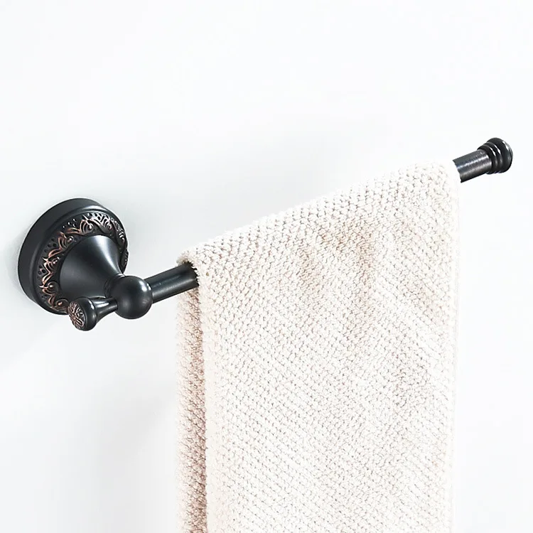 Oil Rubbed Bronze Wall Mount Bathroom Double Towel Bar Rail Towel Holders ZD749 