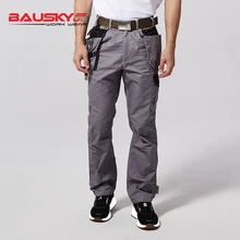 Bauskydd B218 рабочая одежда мужские рабочие брюки осень темно-серый мульти инструмент карманы одежда комбинезоны рабочие брюки