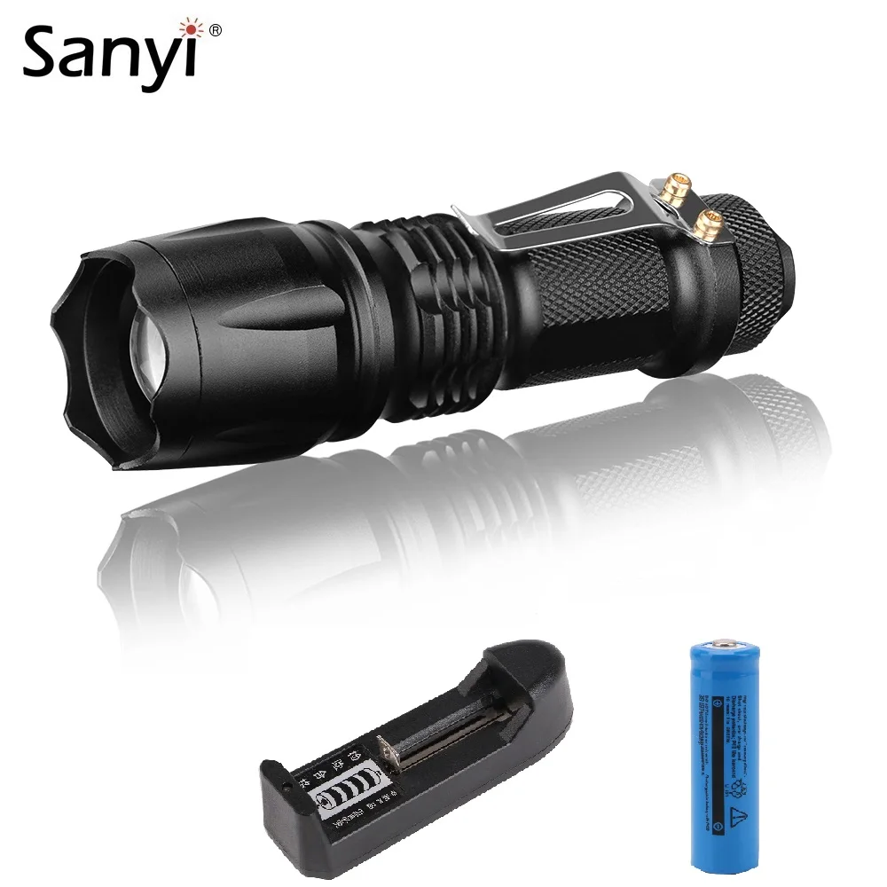 

Adjustable Zoom Focus Mini Flashlight 3 Modes XPE LED Tactical Flashlight Pocket Clip Torch Portable Lantern AA 14500 Home Use