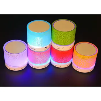 

Home speakers Mini Wireless Portable Bluetooth Speaker Crack LED USB Radio FM MP3 Stereo Sound Speaker For Computer Mobile Phone