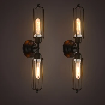 

Nordic Wall Lamps Simple Loft Vintage wall+ Light lighting E27/E26 Creative Vanity Wall Light Fixture Bedside Wall Light 90-260V