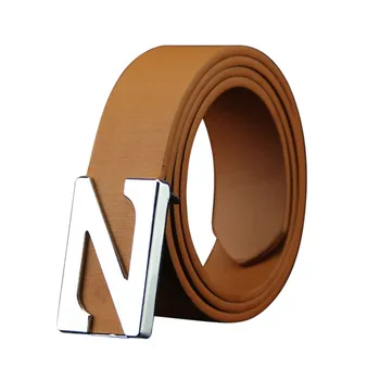 

Fashion Mens Leather Smooth Girdle Buckle Waistband Waistband Leisure Belt Strap Casual belt business belt denim belt 11.9