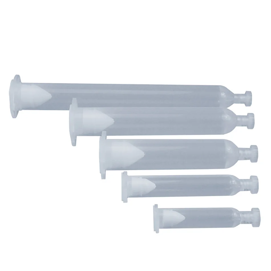 Plastic Industrial Syringe 5CC 10CC 30CC 50CC 70CC Glue Dispensing Barrels Stopper Dispensing Needle Tips Japan Type