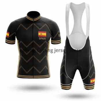 

2020 spain summer Ropa Ciclismo man Cycling Jersey set bib Shorts Mountain Cycling Clothing Suits Mtb Bike clothing maillot