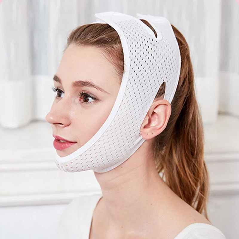 

Breathable V Face Cheek Lift Up Band Face Thin Mask Reduce Double Chin V-Line Shaping Bandage Anti Wrinkle Tension Firming Belt