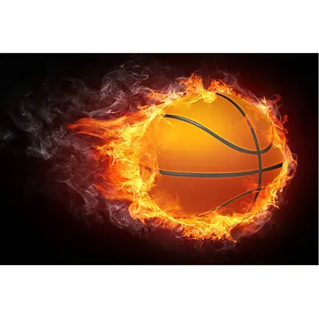 

5d DIY Fire basketball picture of rhinestone diamond painting cross stitch kits mosaic diamond embroidery Basketball scenery
