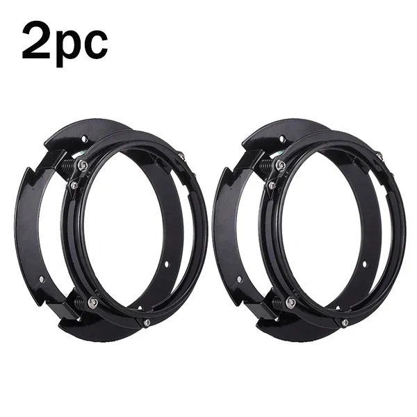 2pcs black 5,75 дюймов круглый Монтажный кронштейн фары кольцо для мотоцикла Хар-ли Спортстер 5,75 ''светодиодный кронштейн фары из нержавеющей стали - Цвет: 2pcs black