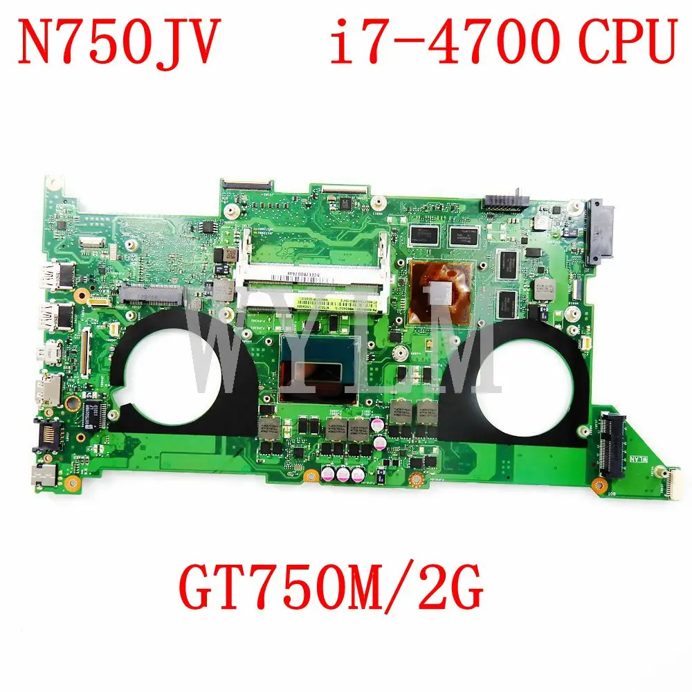 Материнская плата N750JV GT750M/2G материнская HQ/AS для ASUS N705JK N750J ноутбука 100%