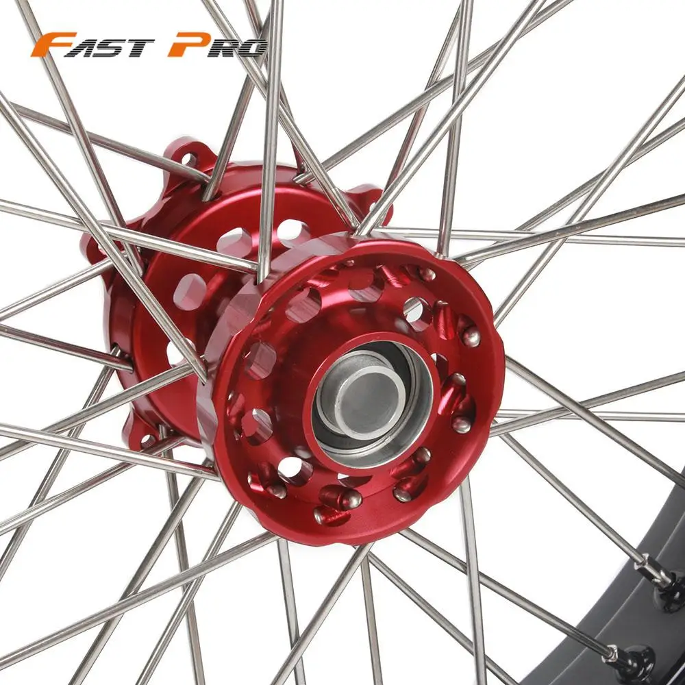 Обод мотоцикла переднее колесо Spoked литье для Honda CR125 CR250 CRF250R CRF450R CRF450X CRF250X 2000- эндуро ступицы диски