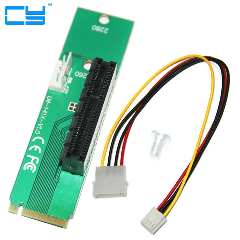 

New High Quality NGFF M.2 to PCI-E 4x 1x Slot Riser Card Adapter M2 to PCIE X4 X1 Converter For Graphics Card
