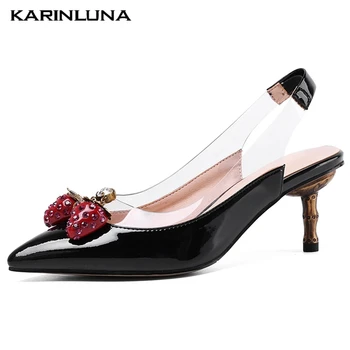 

Karinluna New Arrival Luxury Design Strawberry Thin High Heels Slingback Summer Women Shoes Sandals