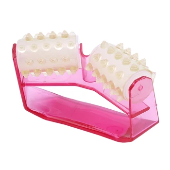 

New 1pc Rose Red Double Roller Professional Mini Handheld Heigh Quality Wheel Hip Leg Massager