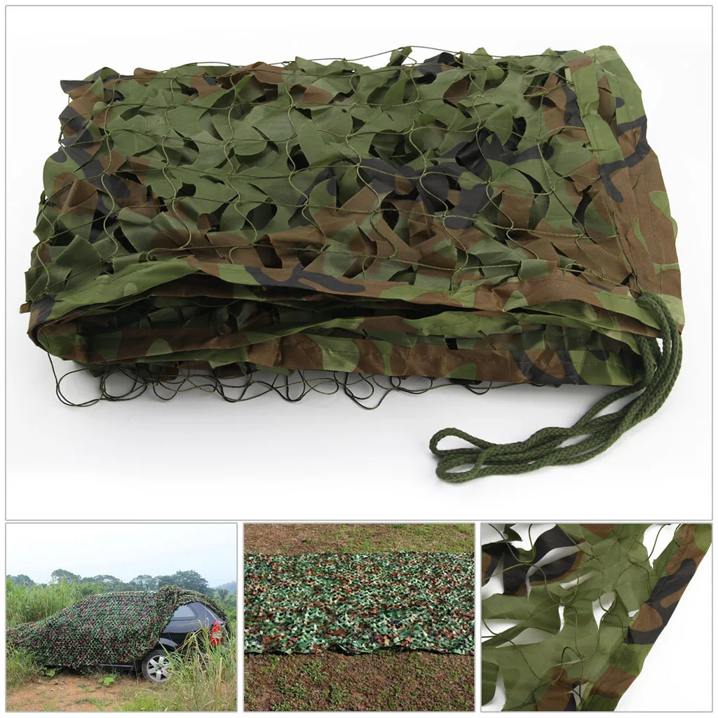 Woodland Camo Tent Camping Military Hunting Camouflage Net Cover Sun Shelter Tent Sun Shade Hunting Camo Netting Covers