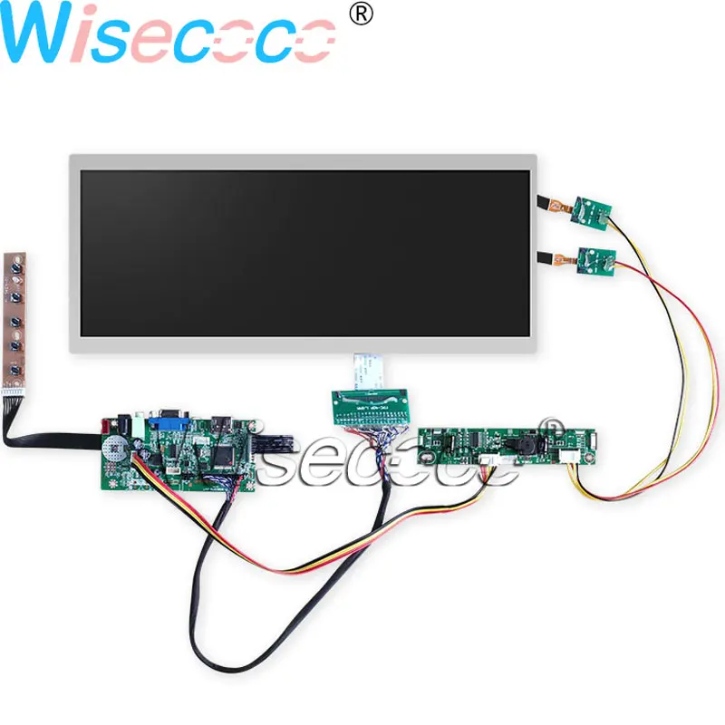 Wisecoco 12,3 дюймов высокая яркость 700 нит 1920*720 LVDS 40 контактов VGA HDMI наушники Драйвер плата для автомобиля Автомобильный дисплей