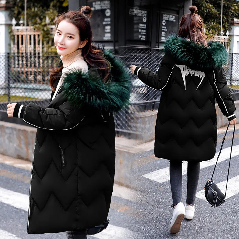 

Cotton-padded Clothes Women's 2018 Winter New Style Korean-style Loose Thick Large Fur Collar Cotton-padded Jacket Versatile Fas