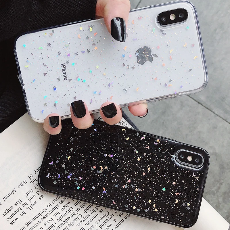 Блестящий чехол для телефона iPhone 12 6 6s 7 8 Plus 11 Pro X XS XR Max SE блестящий разноцветный