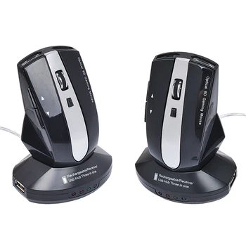 

Wireless Mouse Gamer Gaming Mouse Rechargeable 1600DPI Mice 2.4GH Optical Mouse with Base for Laptop Overwatch L0523