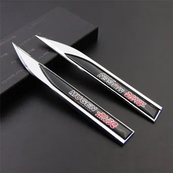 

3D Mugen Emblem Badge Sticker For Honda Civic Jade Elysion Crosstour Avancier Crider Vezel Pilot Amaze Car Fender Side Styling