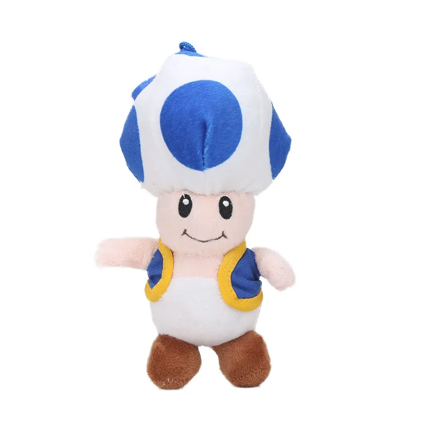 25 см Luma Йоши, мягкая фигурка Косплей Runing Yoshi Animal Peluches Bebe Luigi Плюшевые куклы игрушки - Цвет: 18cm blue mushroom