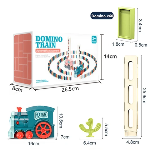 Young Children Lays Chips Dominos Board Games Chip Wooden Constructor Domino Train Automatic Placement Educational Toys