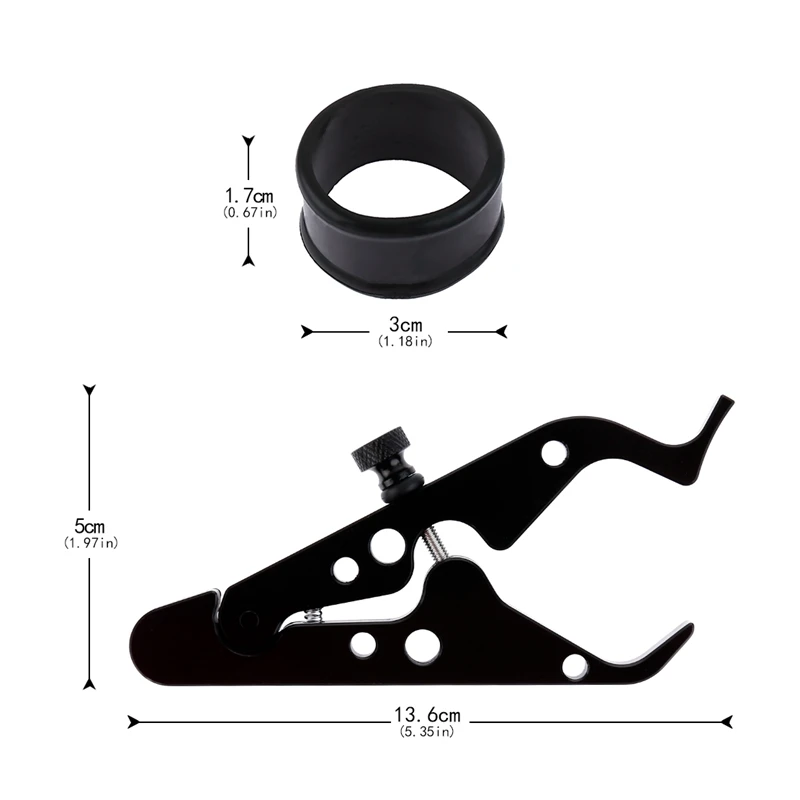 Motorcycle Grips Hand Aluminum Cruise Control Fixator Throttle Lock Motorcycle Clamp With Rubber Ring HandleBar Black