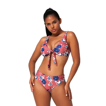 

2020 Sexy Retro Plaid Bandeau Biquini Bowknot Brazilian Swim Bathing Suit High Cut Swimsuit Women Swimwear Bikini Femal