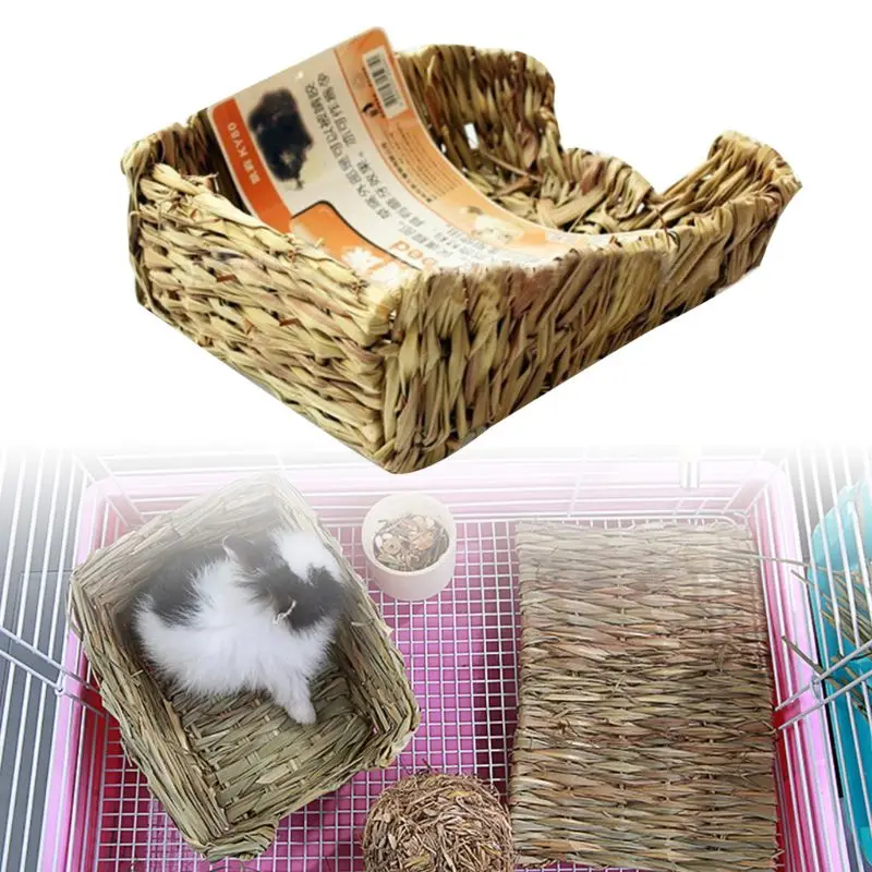 

Small Pets Starw Bed Pet Grass Nest Rabbit Hedgehog Hamster Play Rest Mat