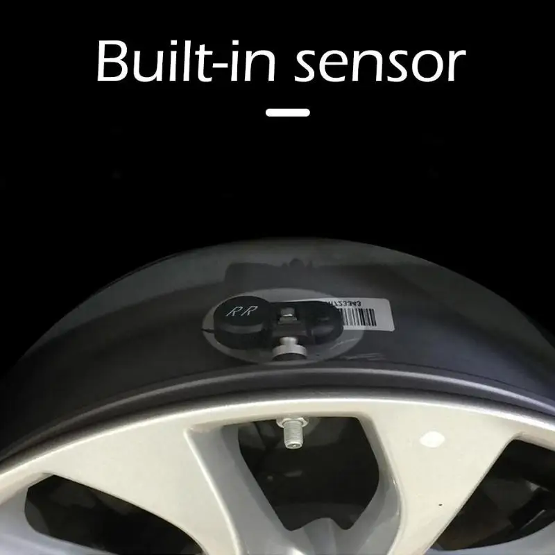 Солнечный ЖК-дисплей автомобиля TPMS Голосовая сигнализация авто система мониторинга шин с 4 датчиками