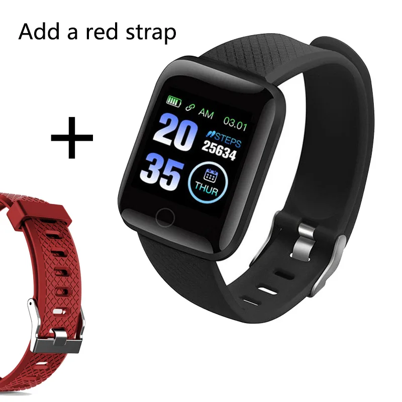 D13pro add red Смарт-браслет, кровяное давление, 1,14 дюймов, экран, фитнес-трекер, часы, пульсометр, фитнес-браслет, водонепроницаемый, музыкальный контроль для мужчин и женщин - Цвет: D13pro add red