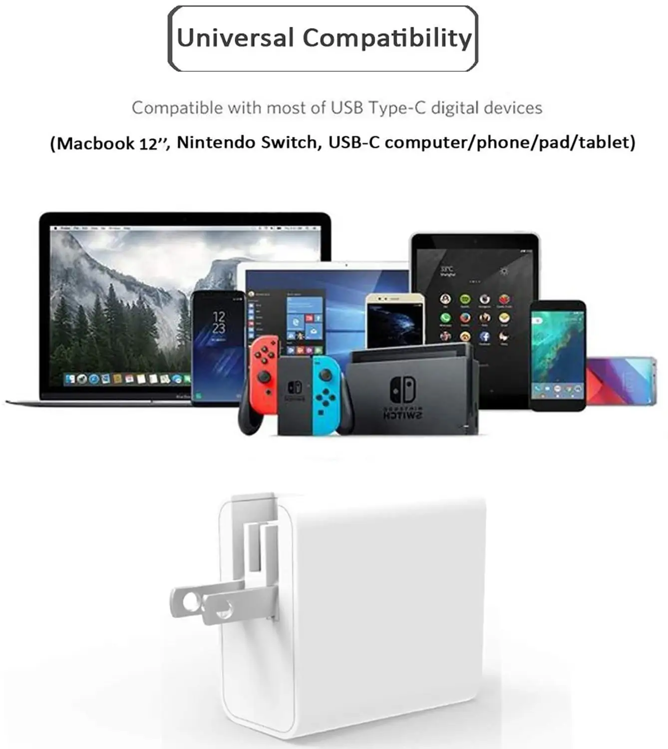 AntePow GaN 65W USB C PD зарядное устройство Быстрая зарядка Type быстрое для Mac air