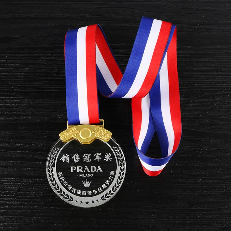 Personalized DIY Crystal Medal Glass Trophy Awards for Graduation Special Souvenir Gift