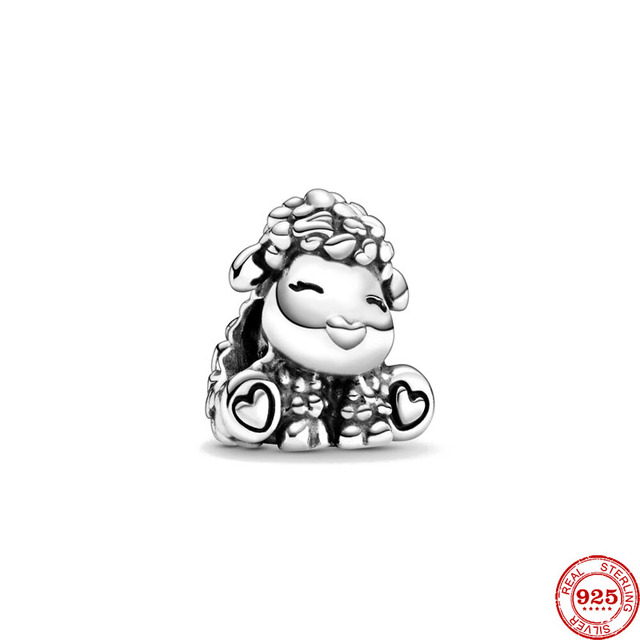 Theo Bear Pig Animal Kingdom Cat Dog Unicorn Bead Fit Original Pandora Charms Silver 925 Bracelet For Women Fashion Jewelry