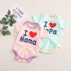 Barboteuse d'été en pur coton pour nouveau né, combinaison à manches courtes pour bébé de 0 à 6 mois, vêtements pour garçons et filles 