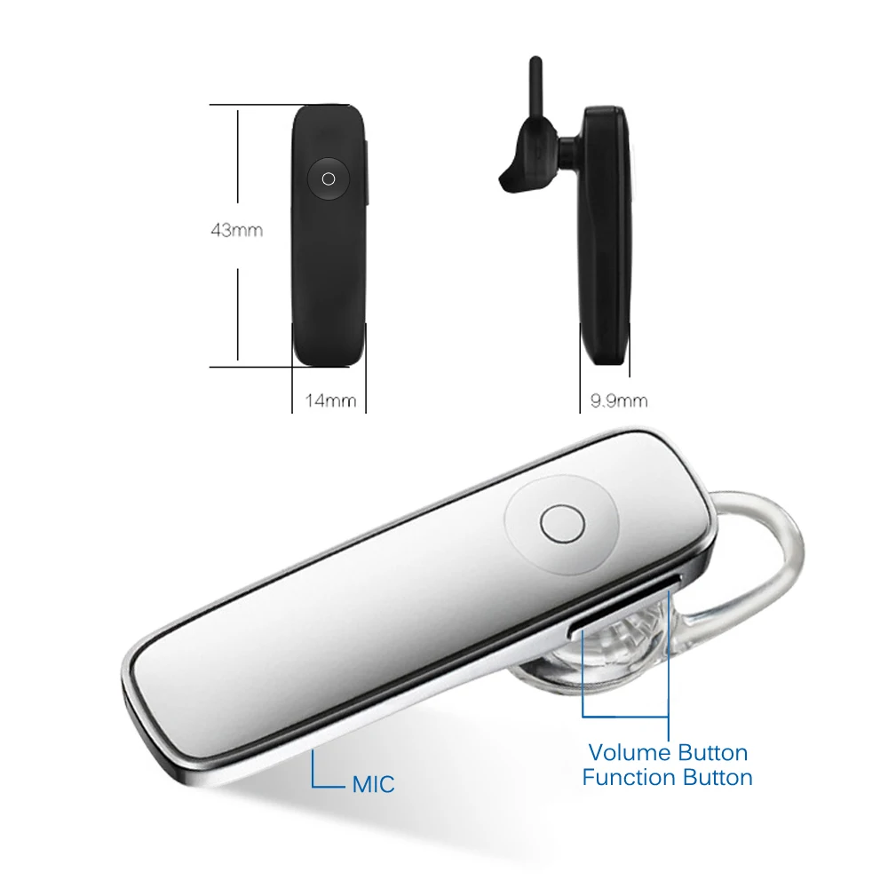 M165 беспроводные наушники Bluetooth Мини гарнитура с микрофоном наушники для huawei samsung Xiaomi IPhone Android для смартфонов