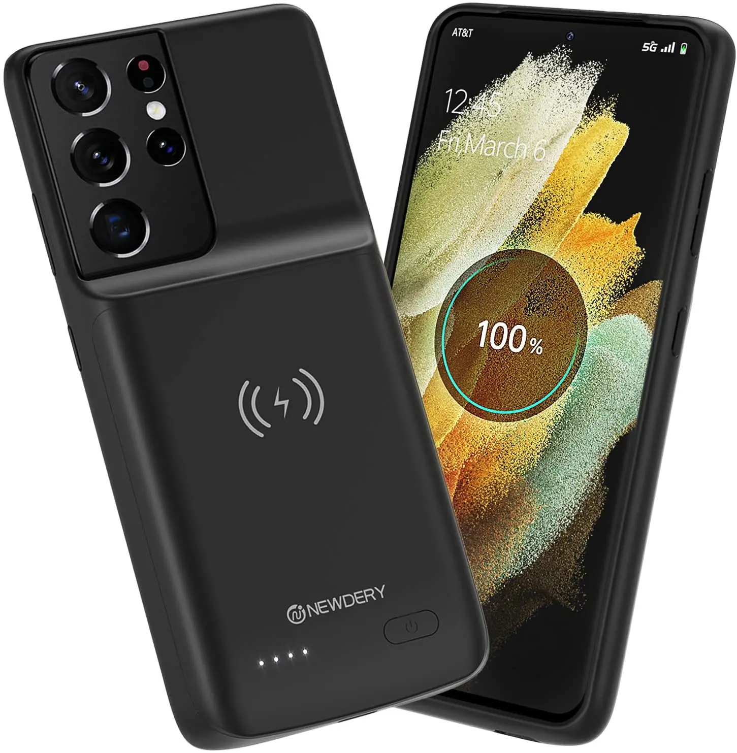 Чехол с аккумулятором NEWDERY для Galaxy S21 Ultra чехол беспроводной зарядкой Qi внешним 4700