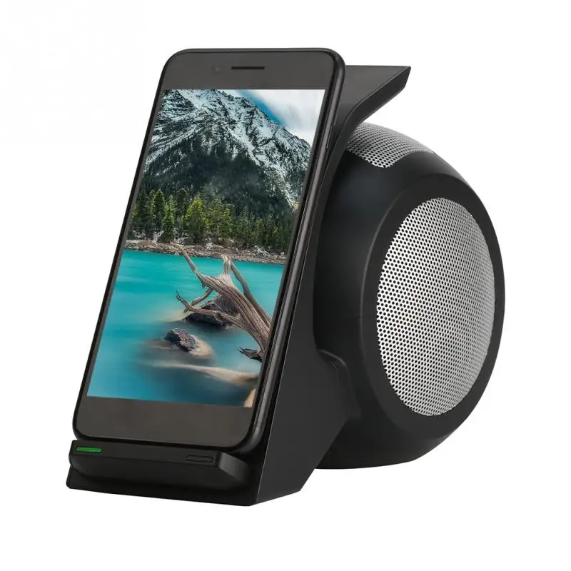 

Loudspeaker Box Phone Stand Bluetooth Desktop Fast Wireless Charger with Bluetooth Speaker Wireless Charging Stand Compatible
