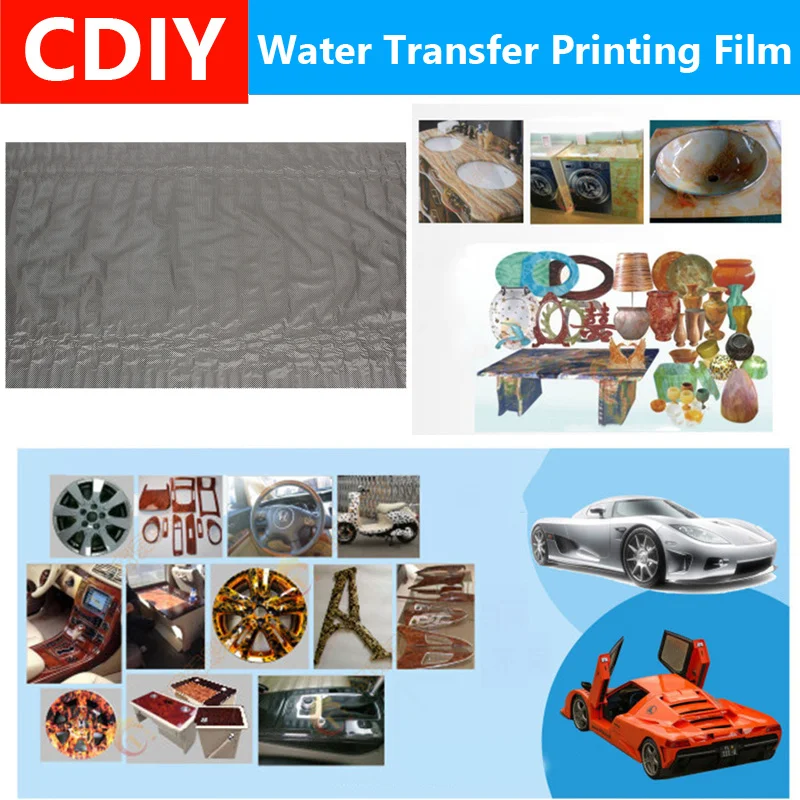 

0.5x2M Carbon Fiber PVA Hydrographics Water Transfer Printing Film PVA Hydro Dipping Film for Household Car Building Decoration