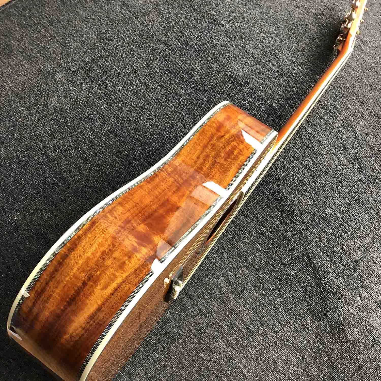 Custom 41 &quotKOA Real Abalone инкрустация акустической гитары Круглый корпус Классическая