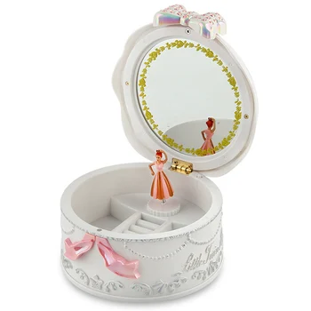 

Girls Musical Jewelry Boxes Ballerina Rotating Music Box Gramophone Toys for Children Kids Birthday Gifts White
