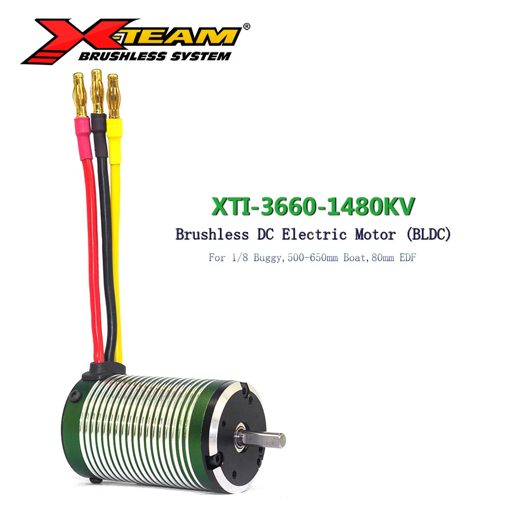 X TEAM бесщеточный мотор 3660 1480KV BLDC электромотор для 1/8 RC автомобиль багги 500 650 мм