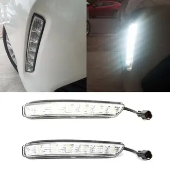 

2 Pcs White/Yellow Car Daytime Running Light Lamp DRL 6000-6700K DC12V for Toyota Vios 2016 2017 Car Styling