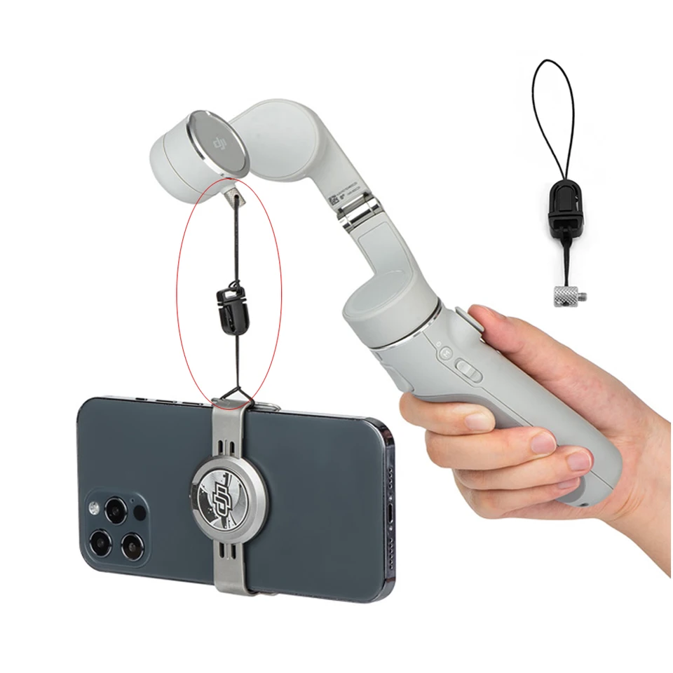 For DJI OM 6 5 Magnetic Phone Holder Anti-lost Strap Rope Osmo